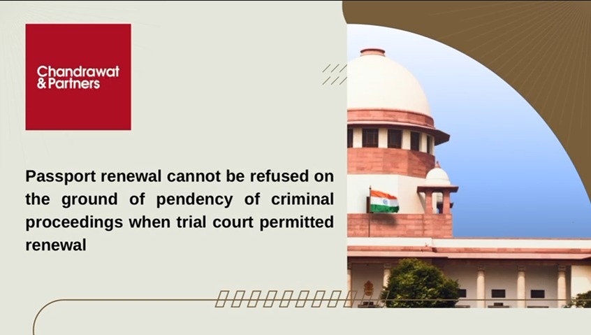 PASSPORT RENEWAL CANNOT BE REFUSED ON THE GROUND OF PENDENCY OF CRIMINAL PROCEEDINGS WHEN TRIAL COURT PERMITTED RENEWAL