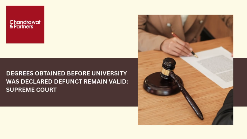 DEGREES OBTAINED BEFORE UNIVERSITY WAS DECLARED DEFUNCT REMAIN VALID: SUPREME COURT