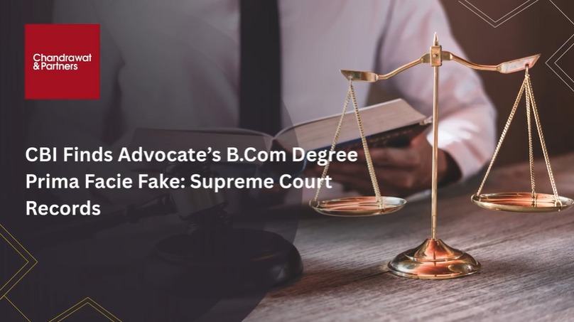CBI FINDS ADVOCATE’S B.COM DEGREE PRIMA FACIE FAKE: SUPREME COURT RECORDS